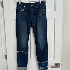 Abercrombie & Fitch Dark Blue Distressed Jeans